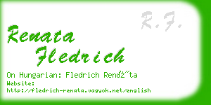 renata fledrich business card